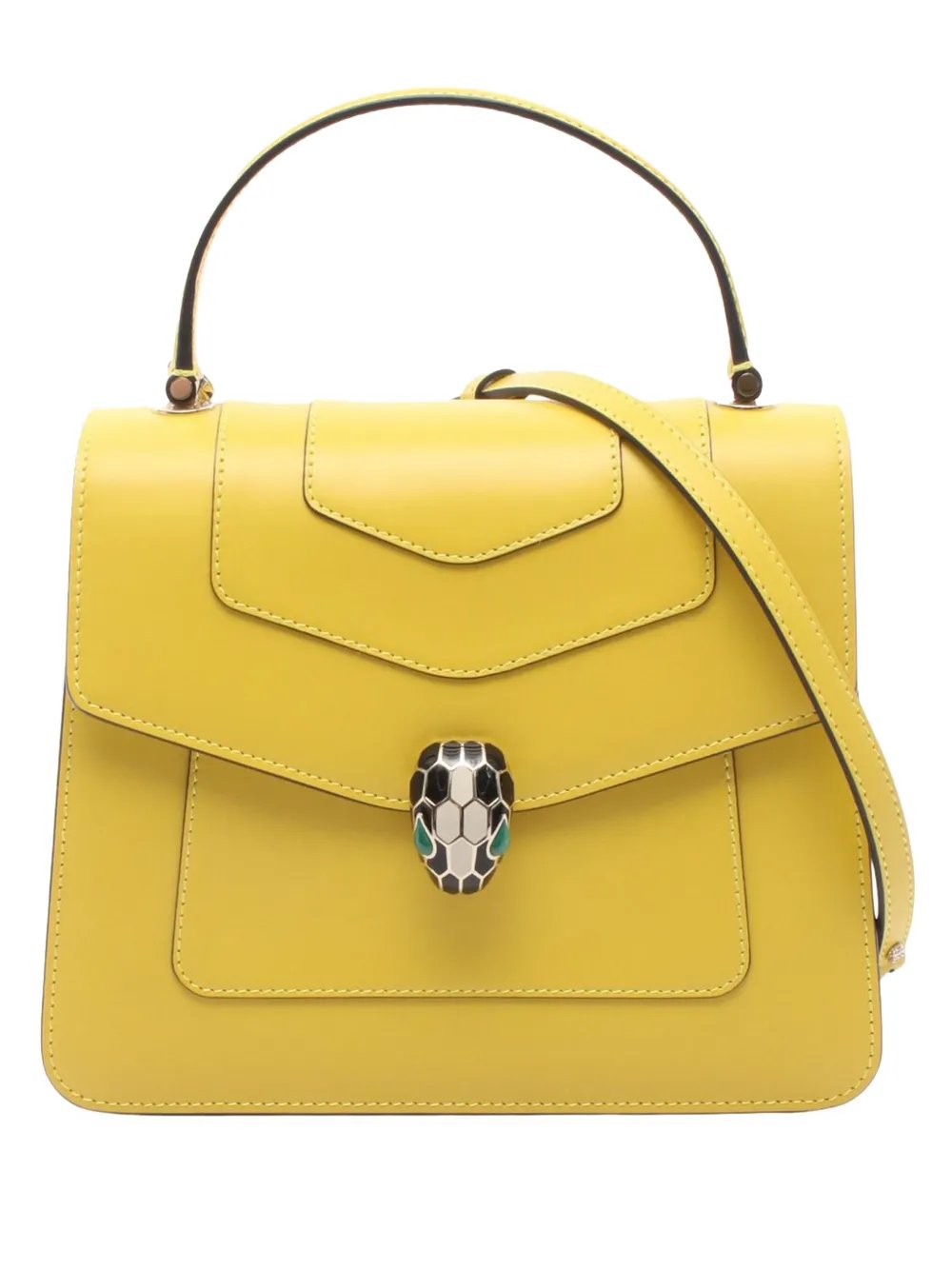 Bvlgari 2010-2026 Calfskin Serpenti Forever Top Handle Bag satchel