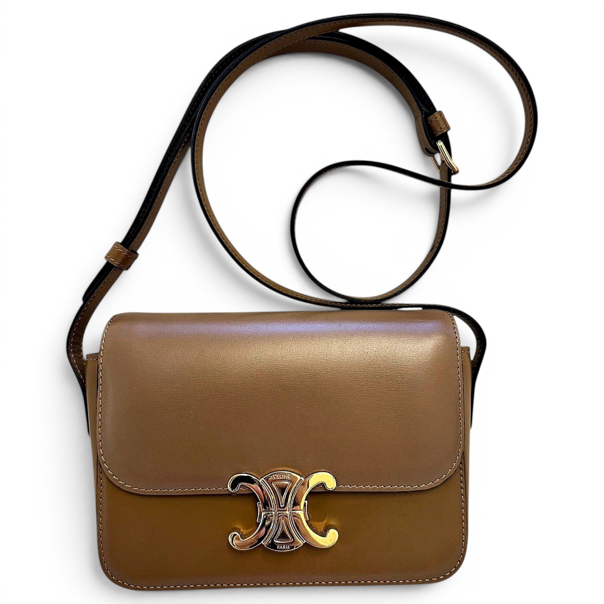 Triomphe leather handbag