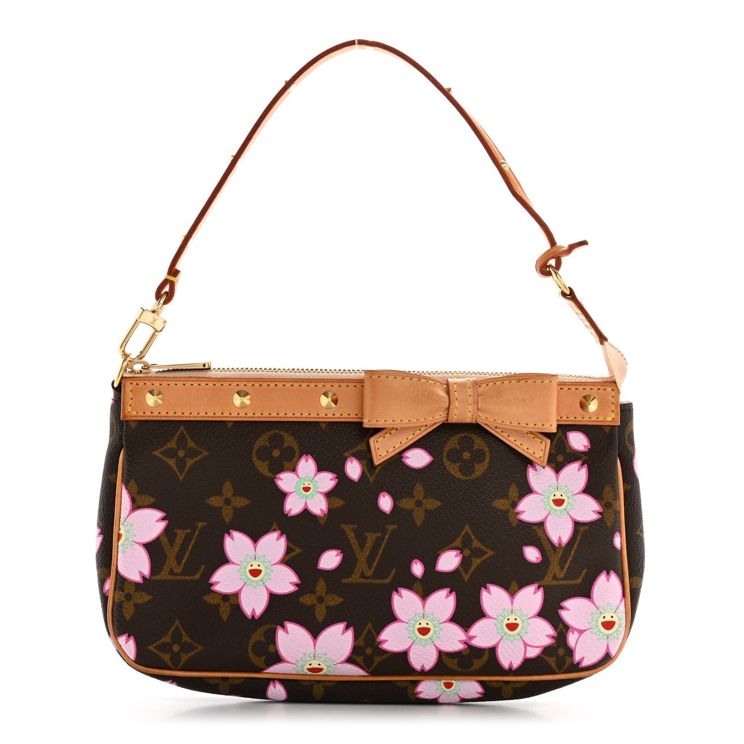Louis Vuitton Monogram Cherry Blossom Pochette Accessories Brown