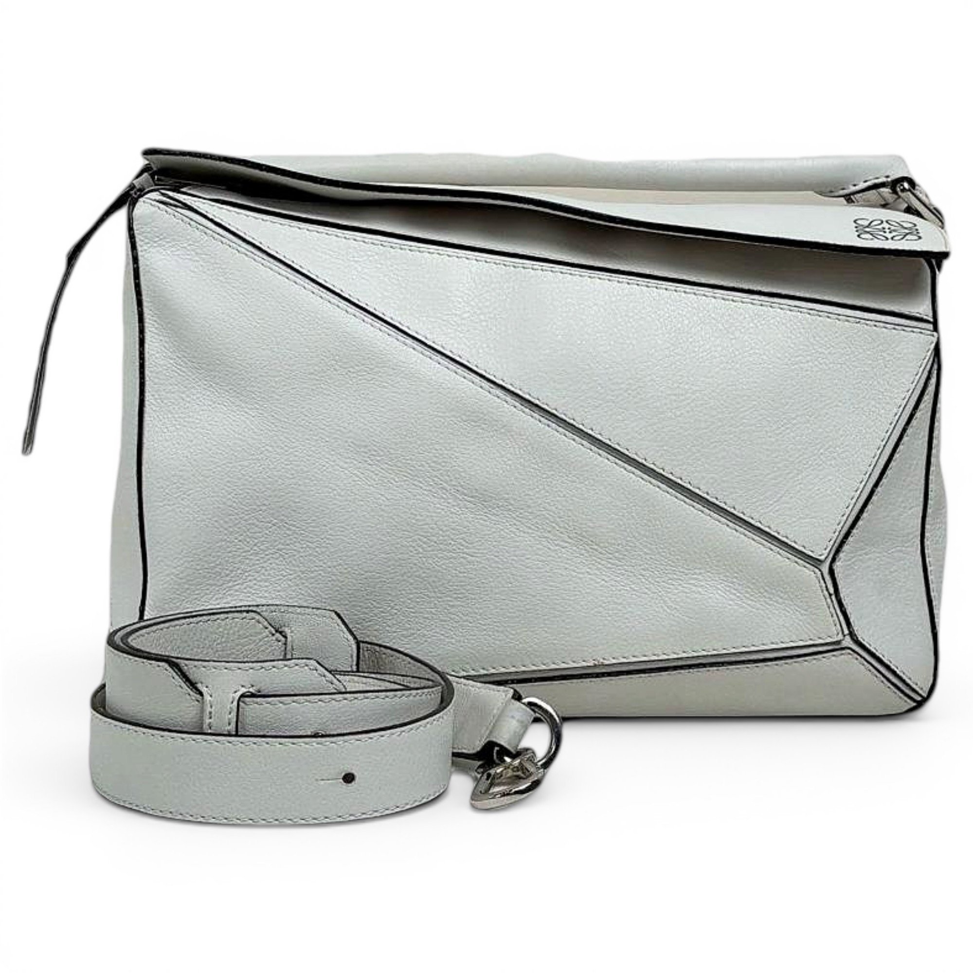 Puzzle leather handbag