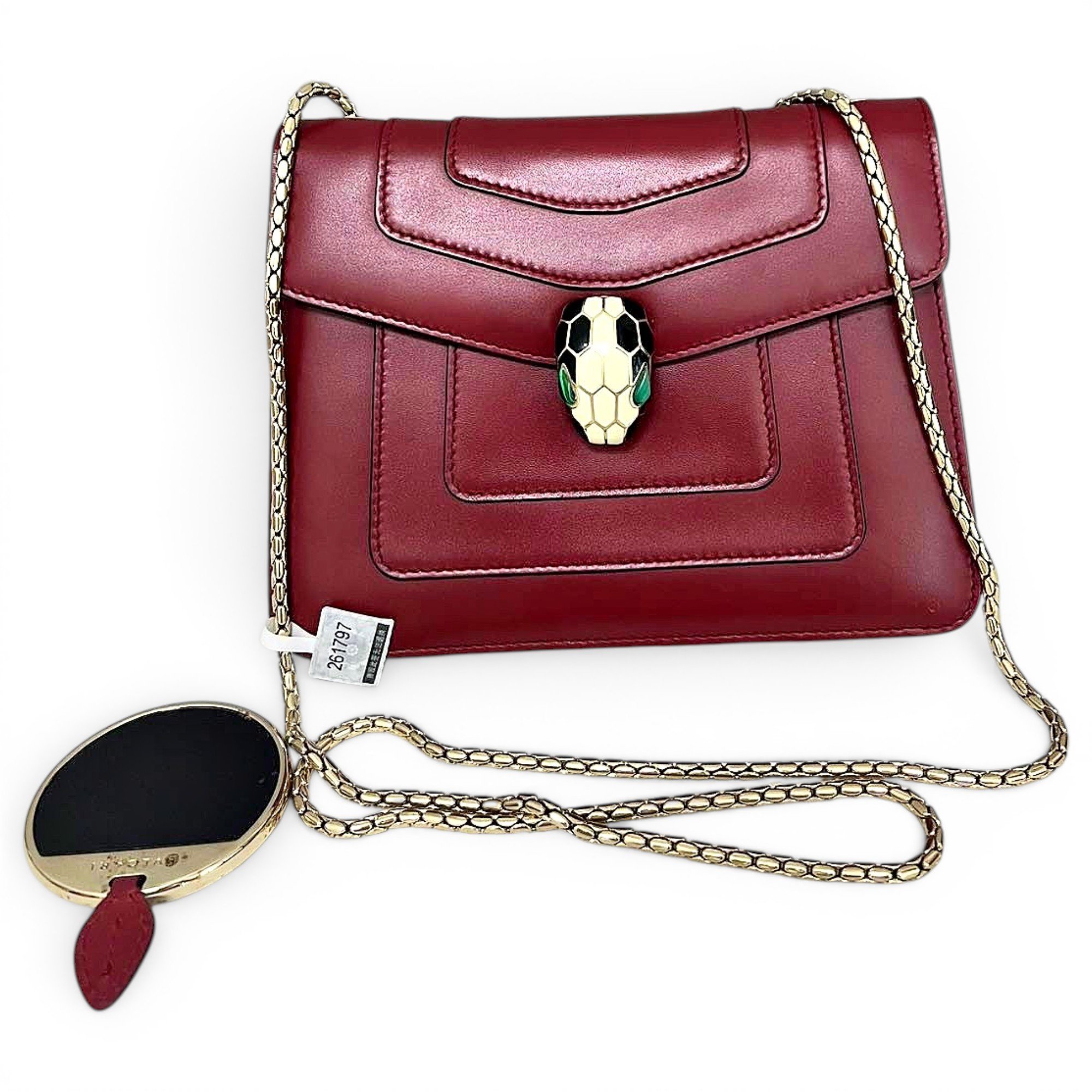 Serpenti leather handbag