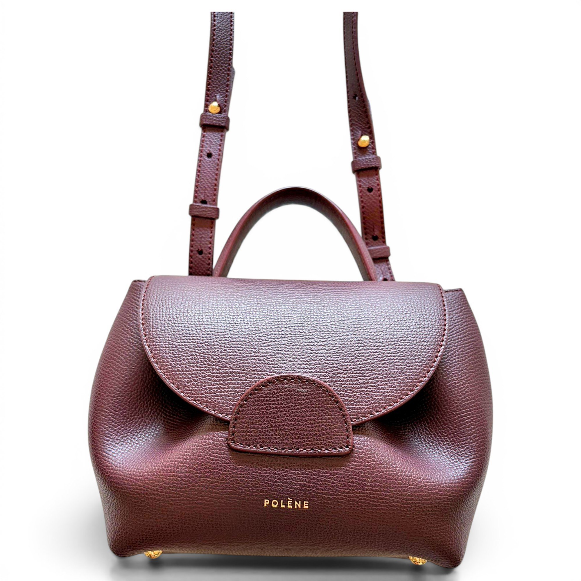 Polene Numéro un nano leather crossbody bag