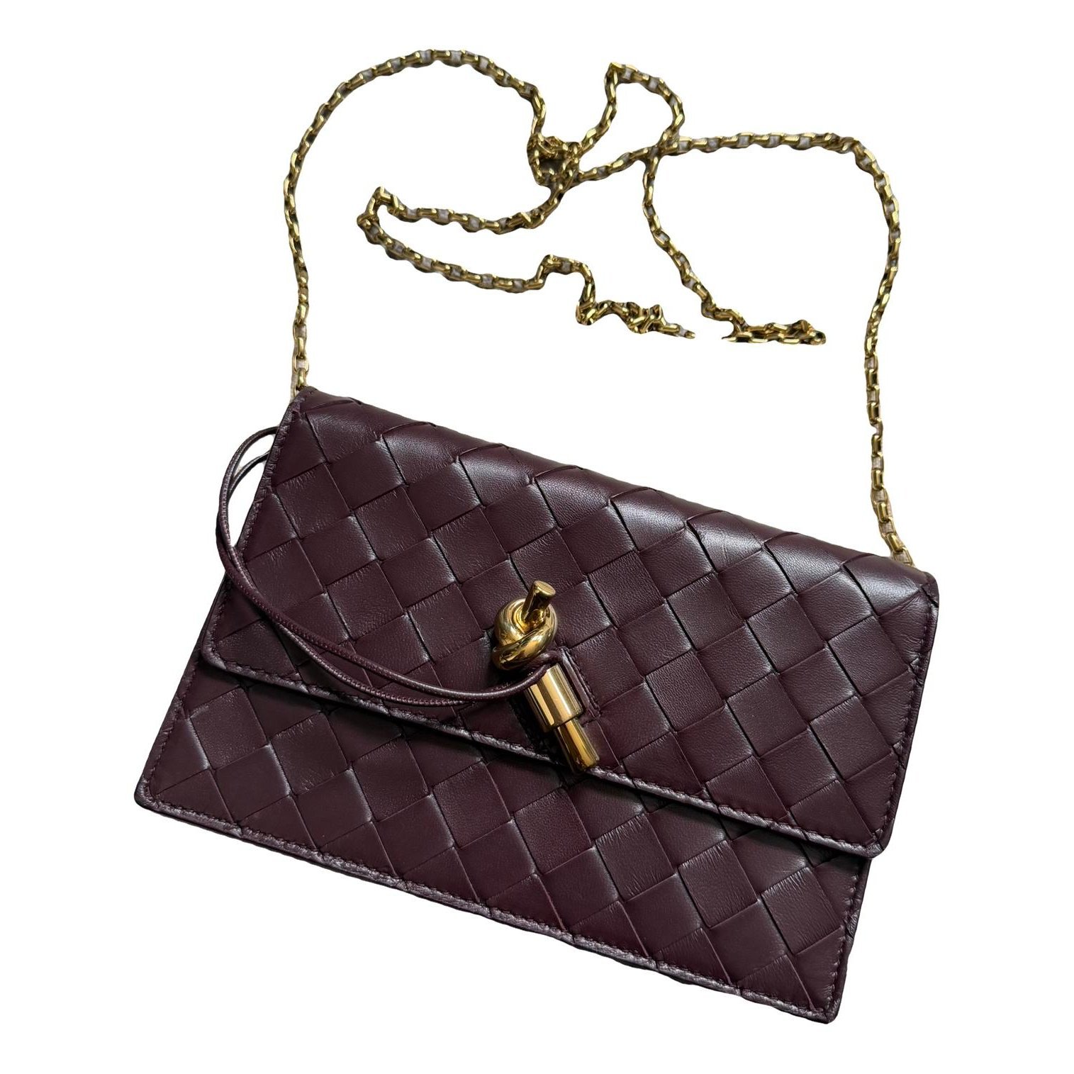 Leather clutch bag