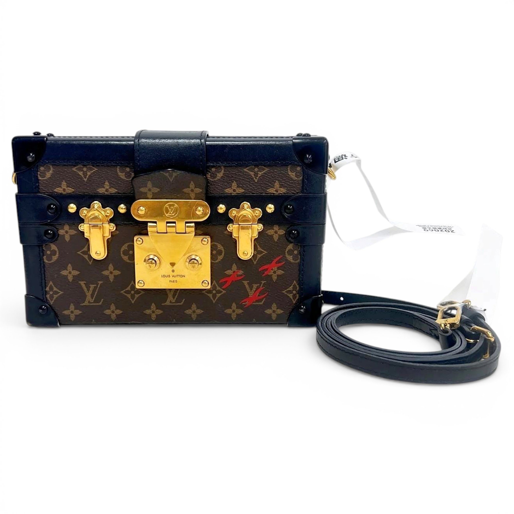Petite Malle leather crossbody bag