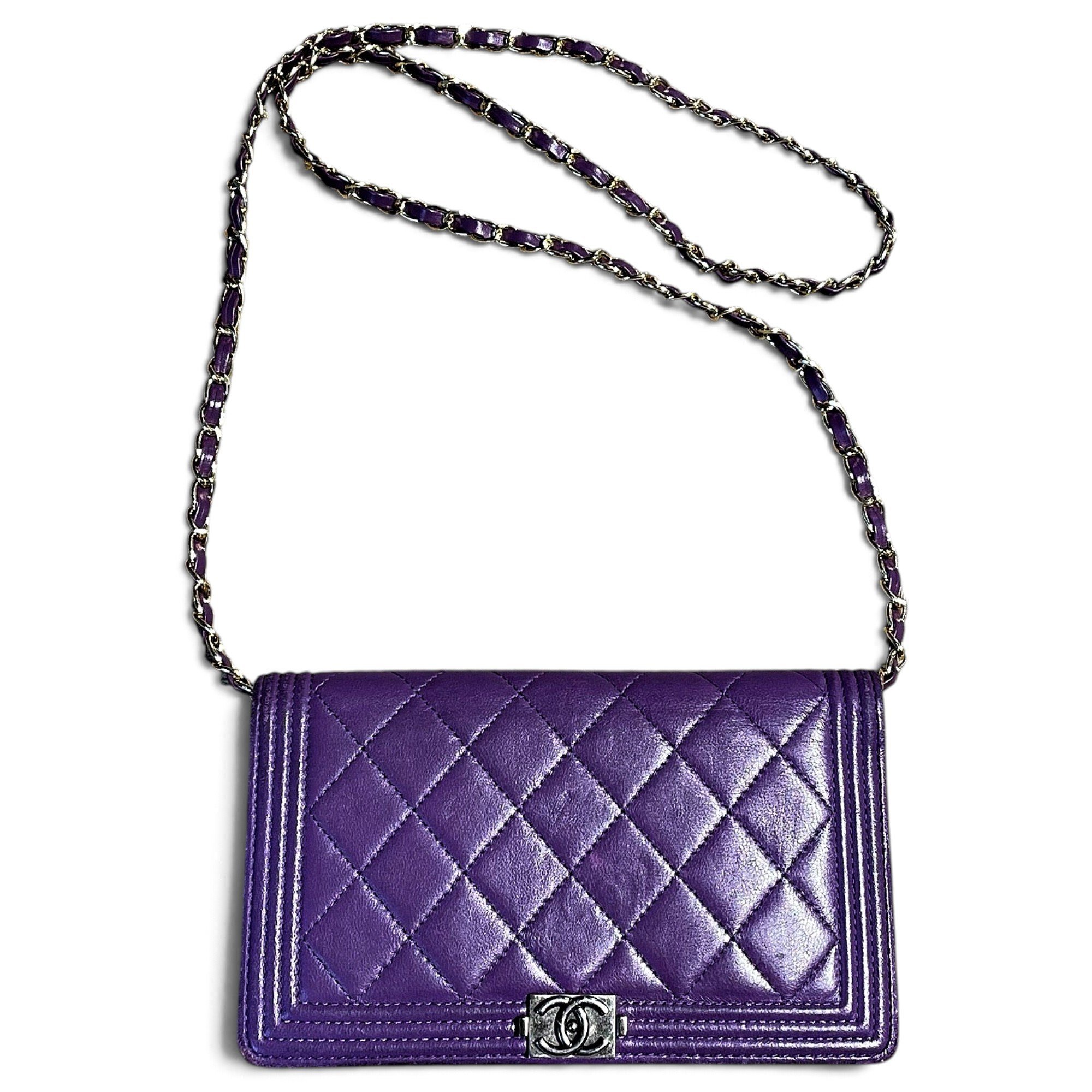 Wallet On Chain Boy leather handbag