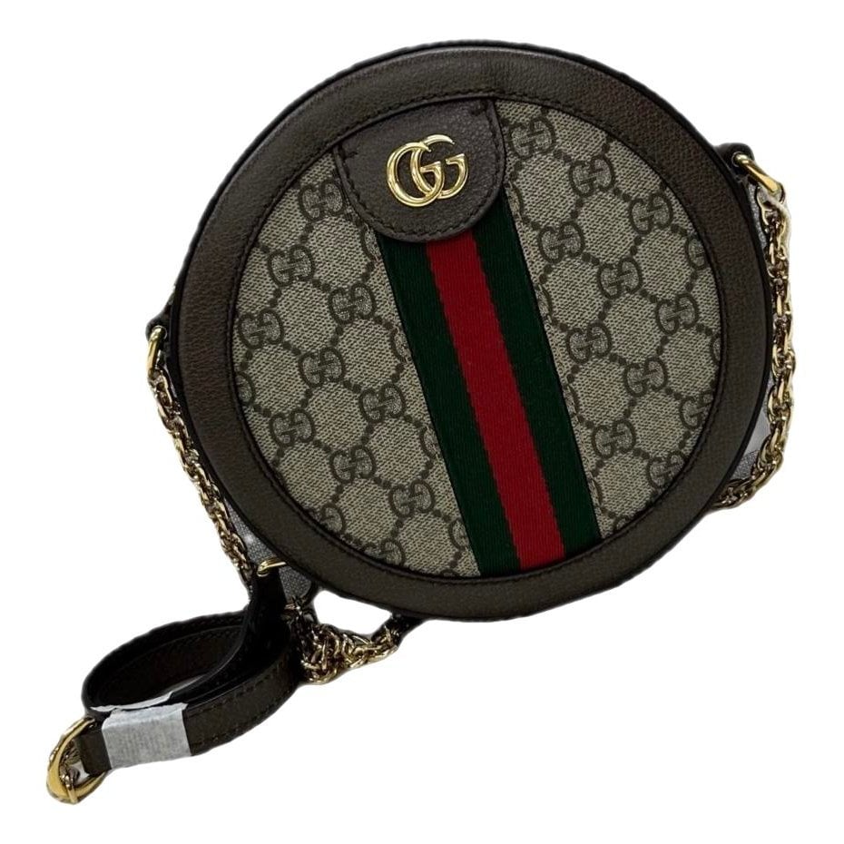 Ophidia Round leather handbag