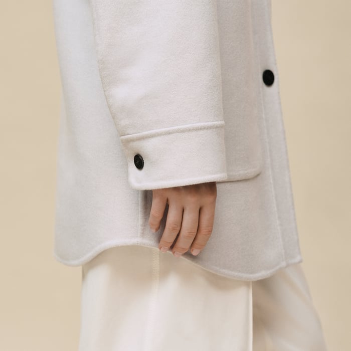 Gris Pervenche Manteau Inspiration Surchemise