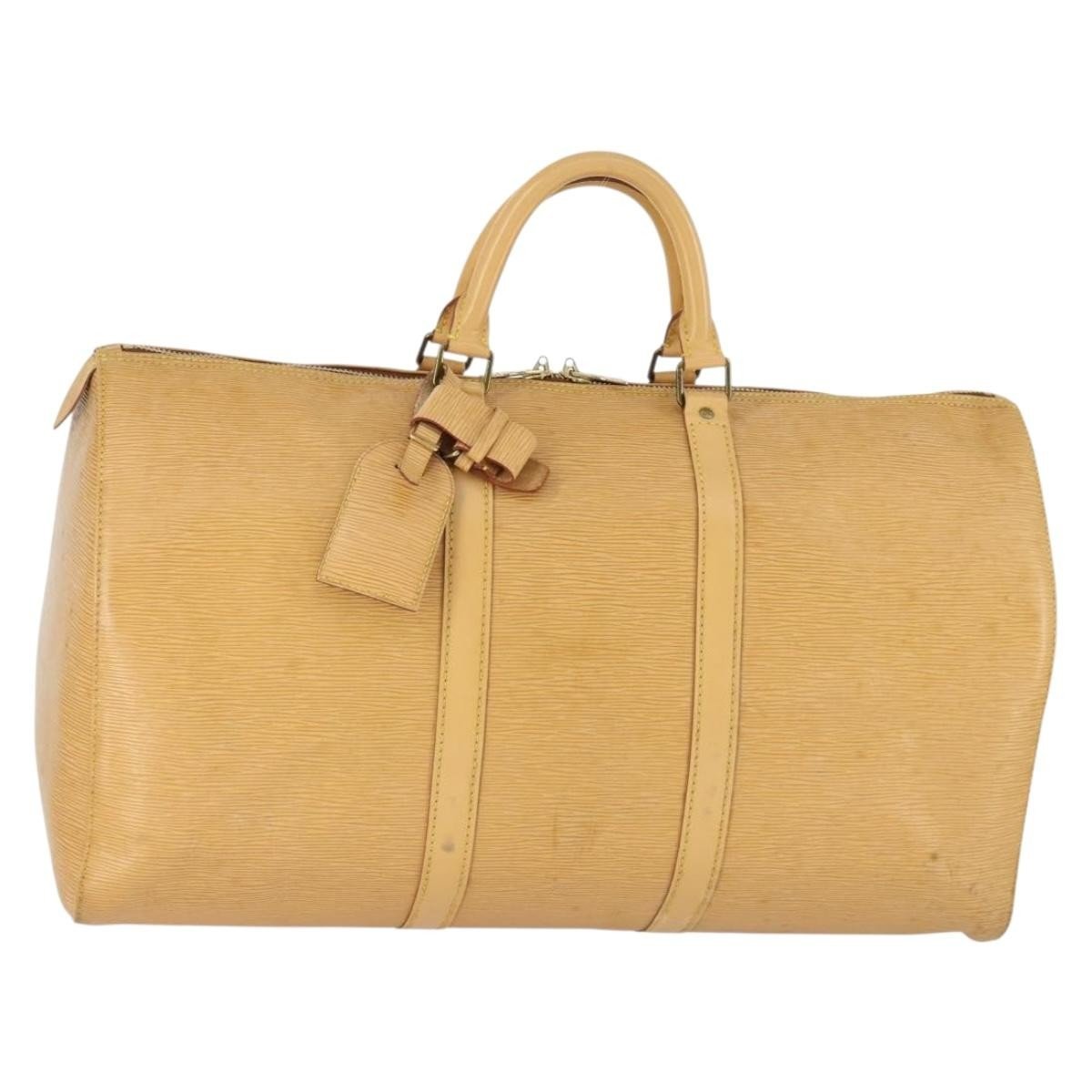 Keepall leather travel bag