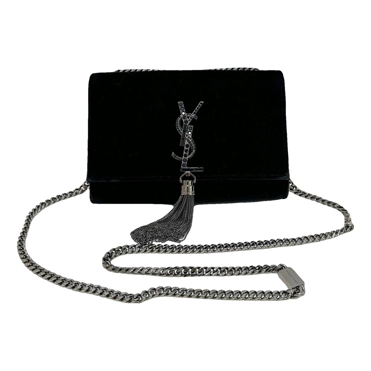 Pompom Kate velvet crossbody bag