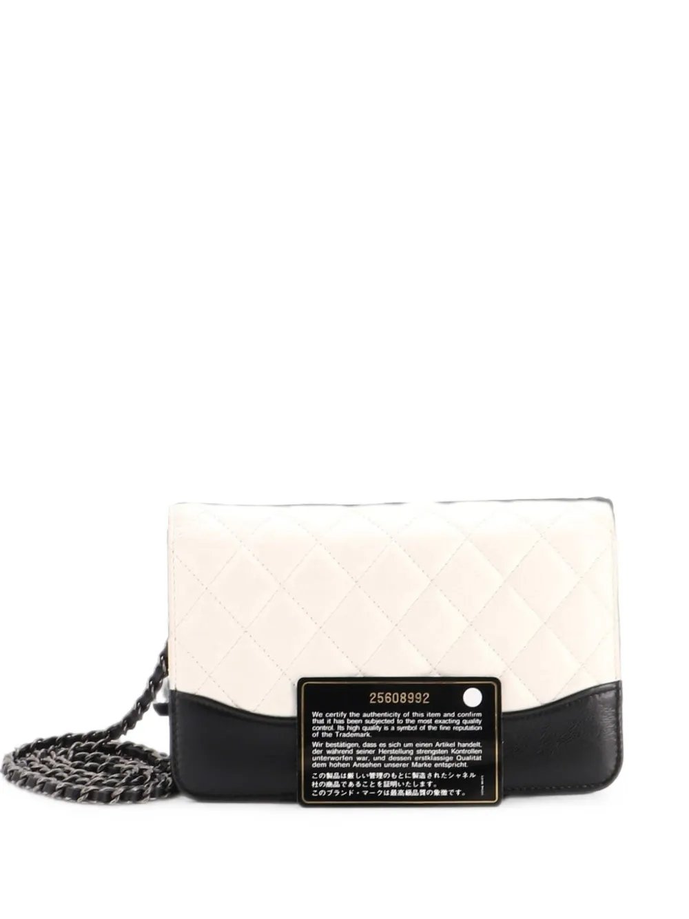 Gabrielle Wallet on Chain Quilted Aged Calfskin crossbody bag