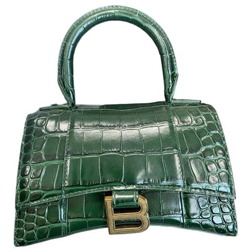 Hourglass leather crossbody bag