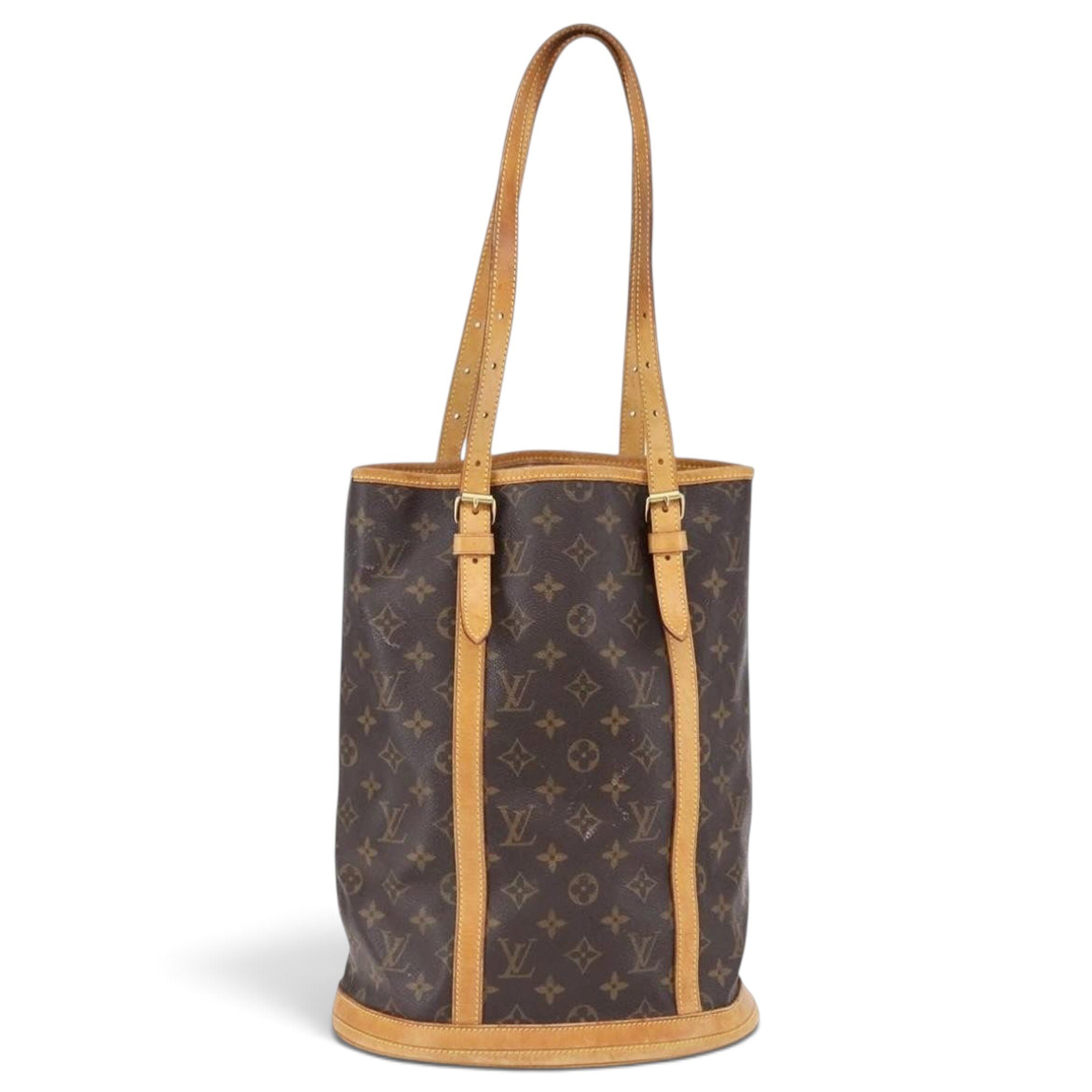 Bucket leather handbag
