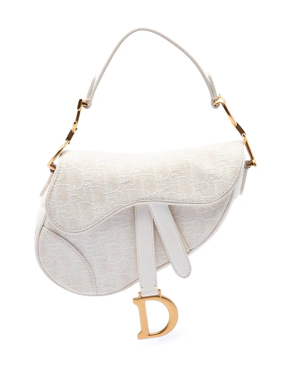 2020 Mini Oblique Embroidered Canvas Saddle Bag satchel