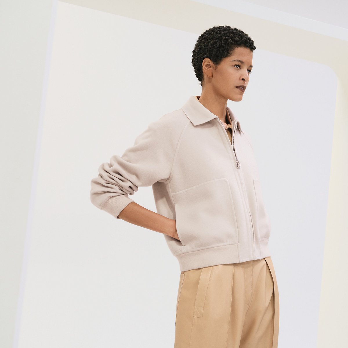 Blanc Sable "Chaine D'Ancre Compose" Jacket