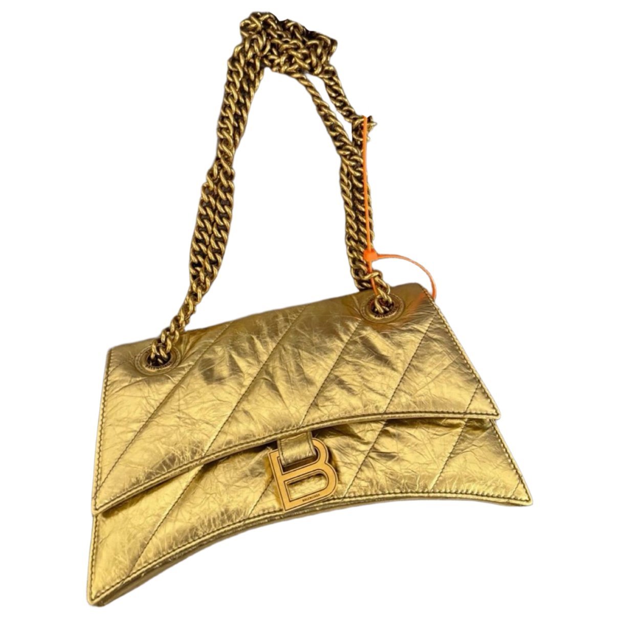 Crush leather handbag