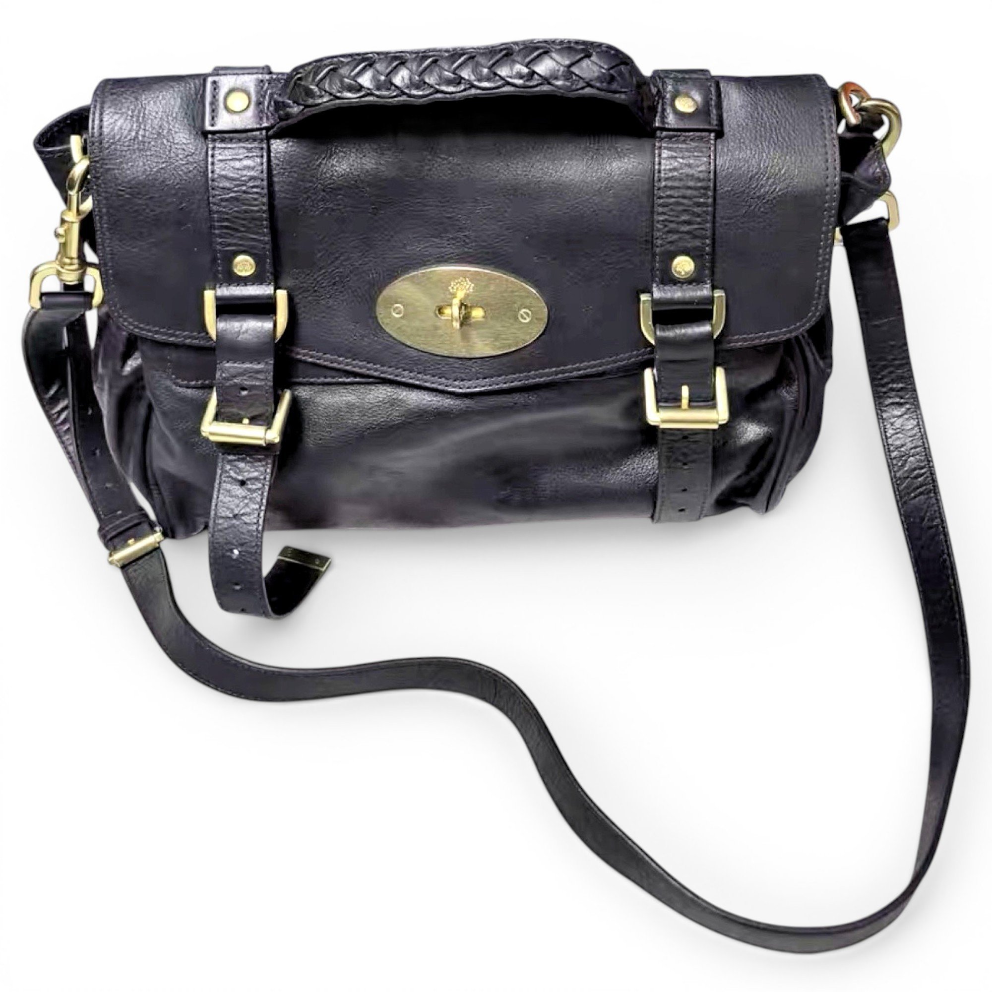 Alexa leather satchel
