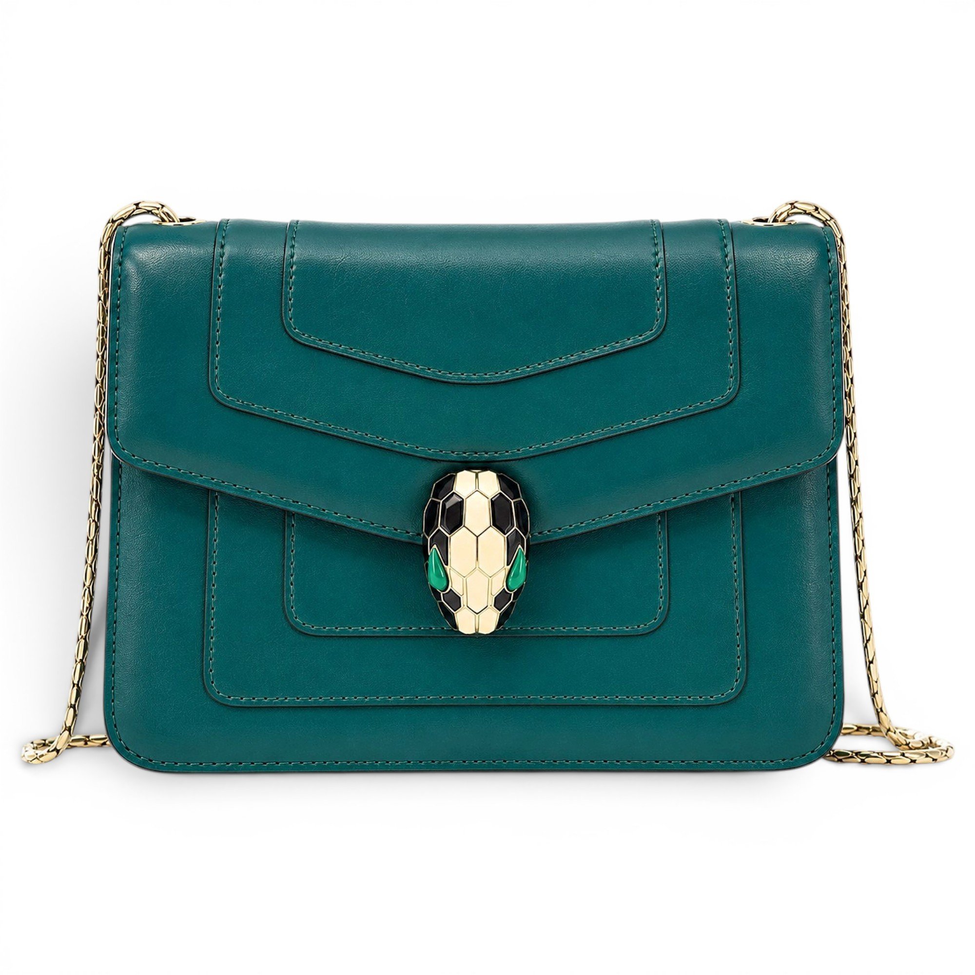 Serpenti leather handbag
