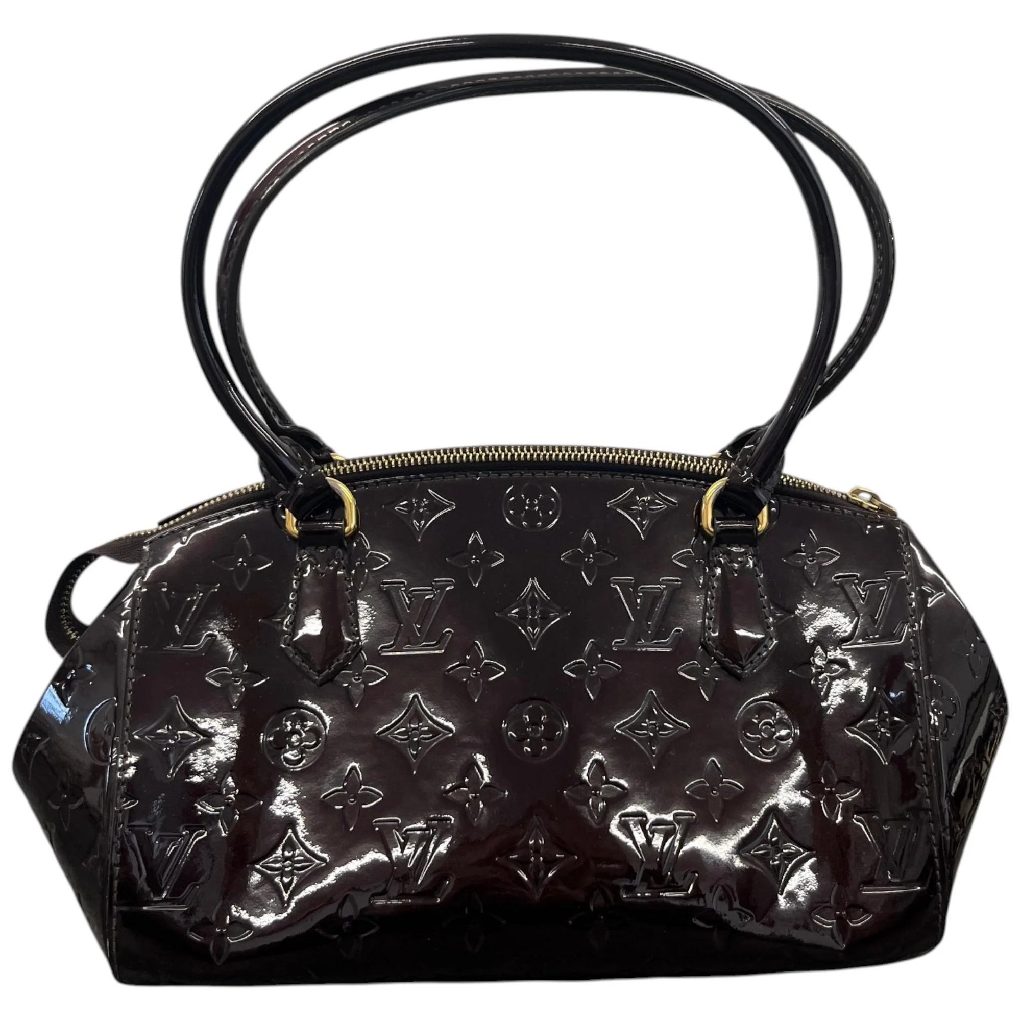 Patent leather handbag