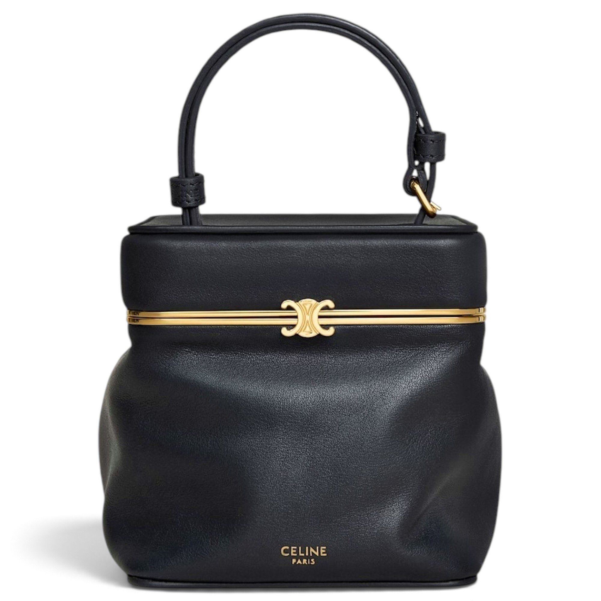 Clasp Bucket leather bag