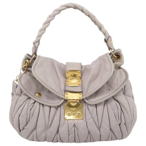 Matelassé leather handbag
