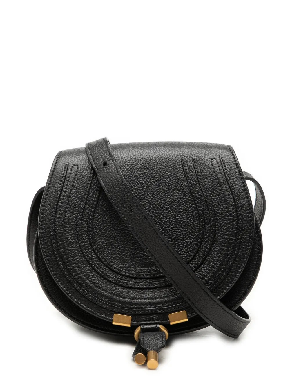 2023 Small Grained Leather Marcie Saddle crossbody bag