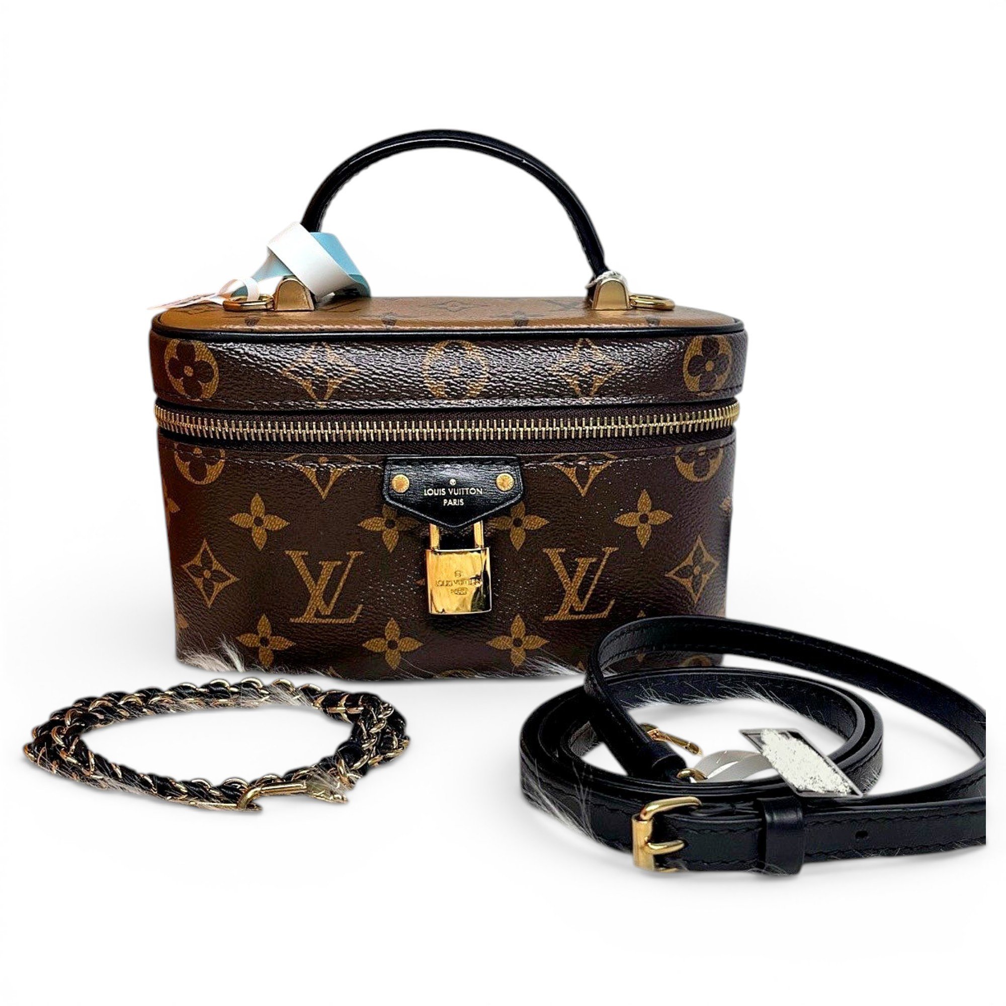 Vanity leather handbag