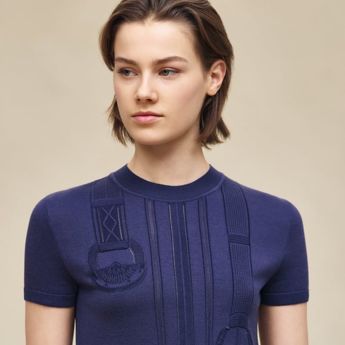 Bleu Abysse "Etriers Remix" Short-sleeve Sweater