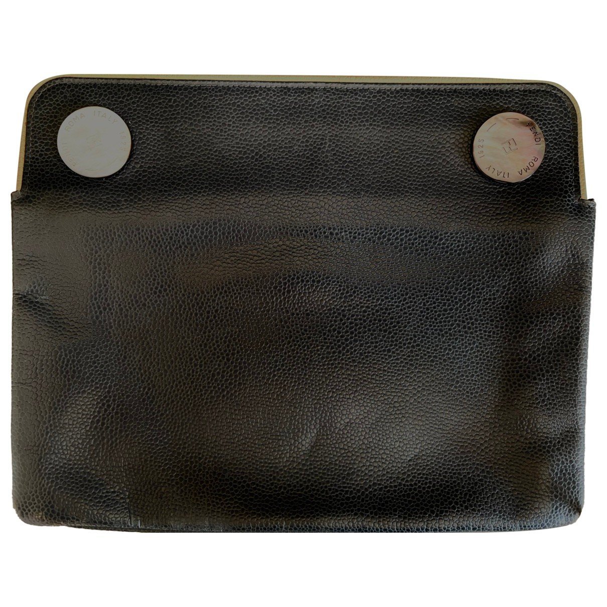 Leather clutch bag