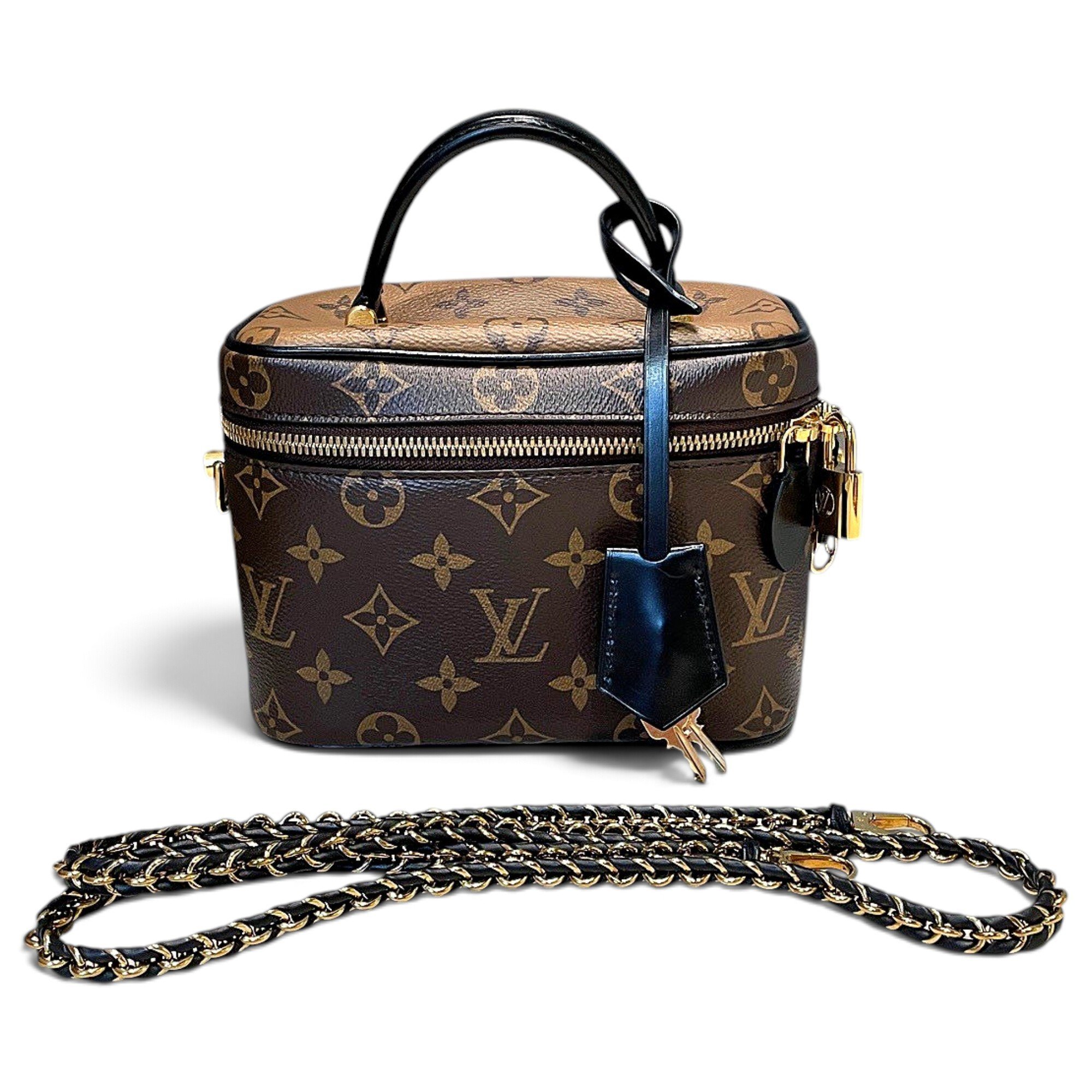 Vanity leather handbag