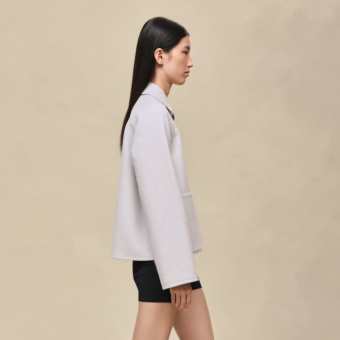 Gris Pervenche Cashmere Jacket