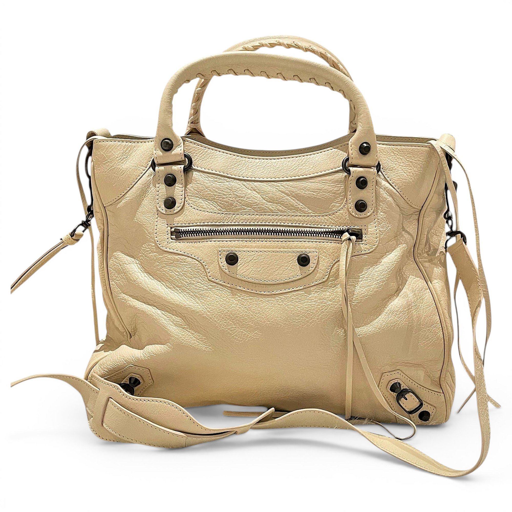 Classic Metalic leather handbag