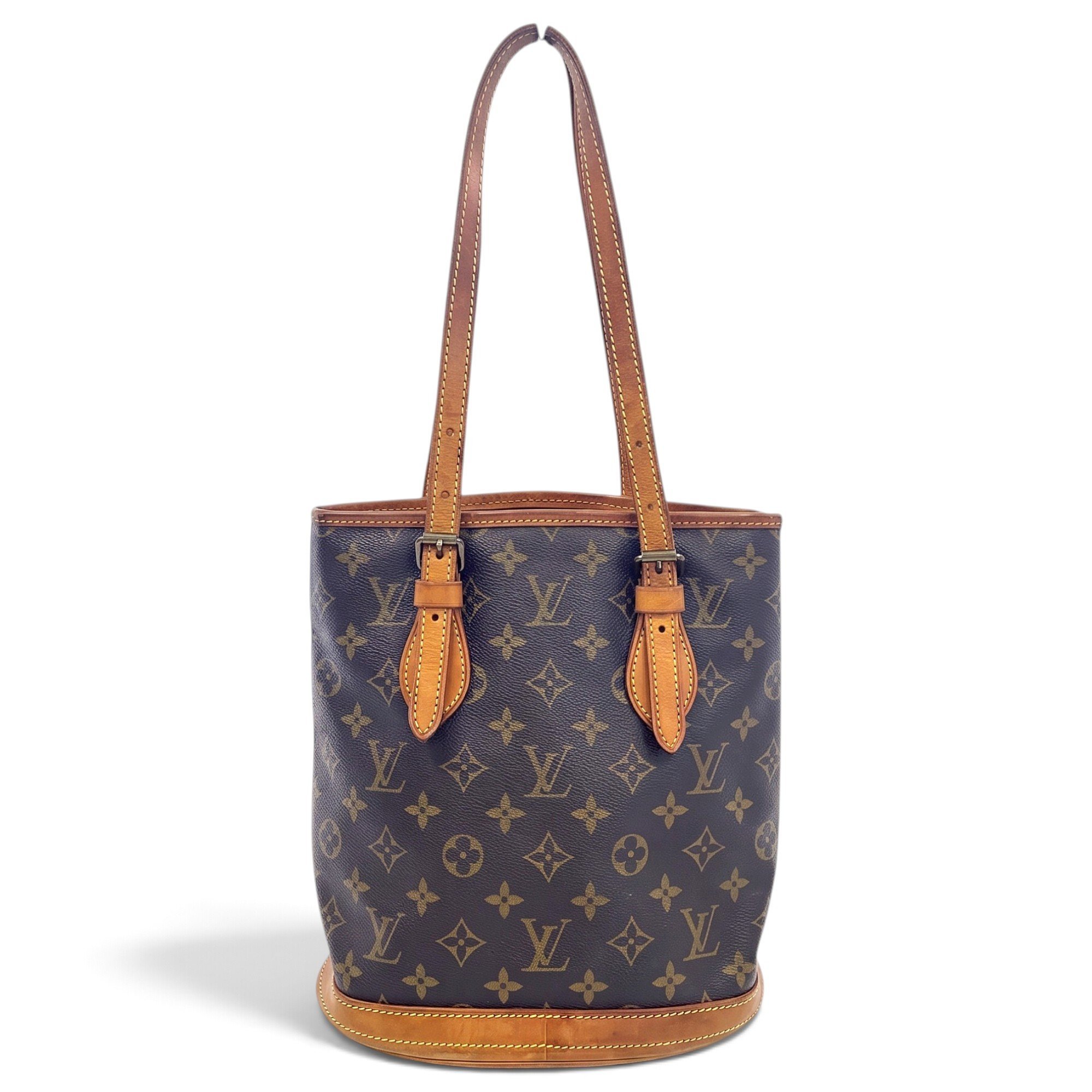 Bucket leather handbag