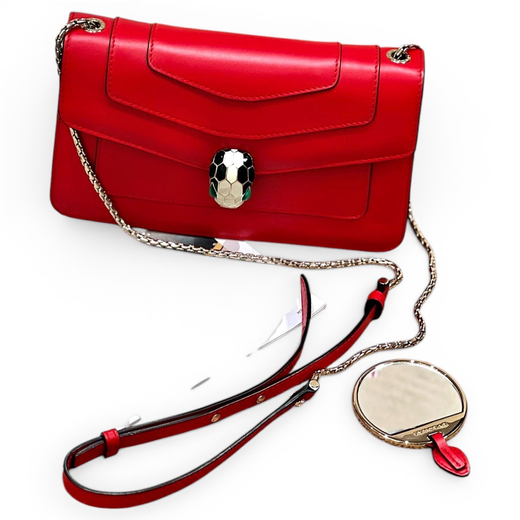 Serpenti leather handbag