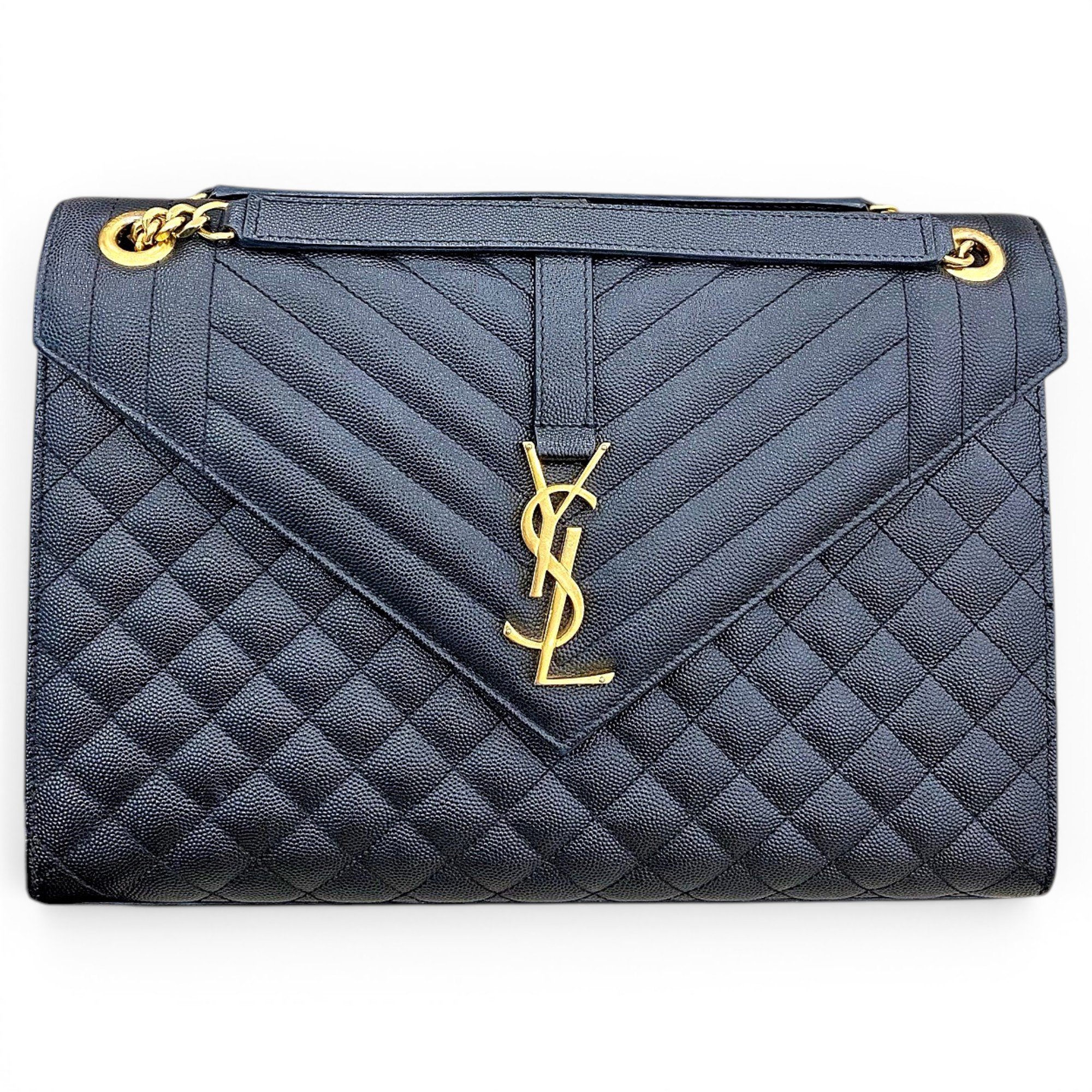 Envelope leather handbag