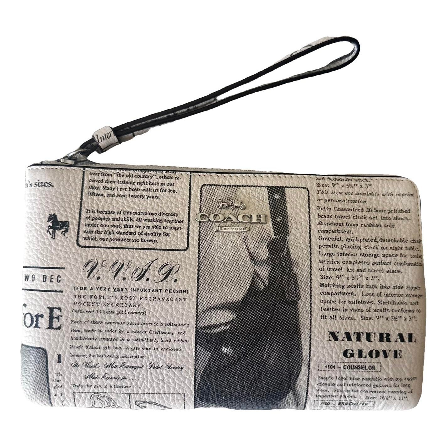 Leather clutch bag