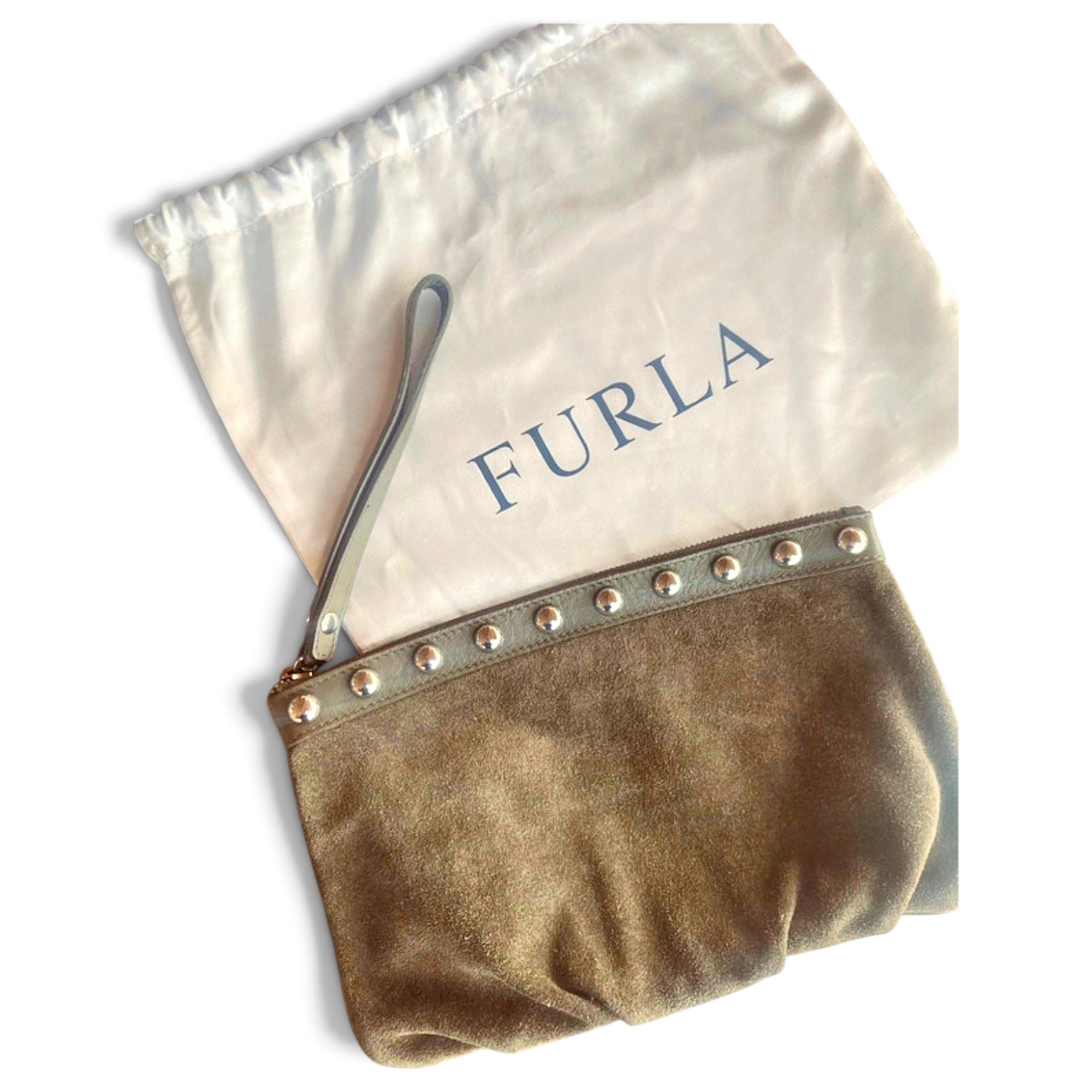 Leather clutch bag
