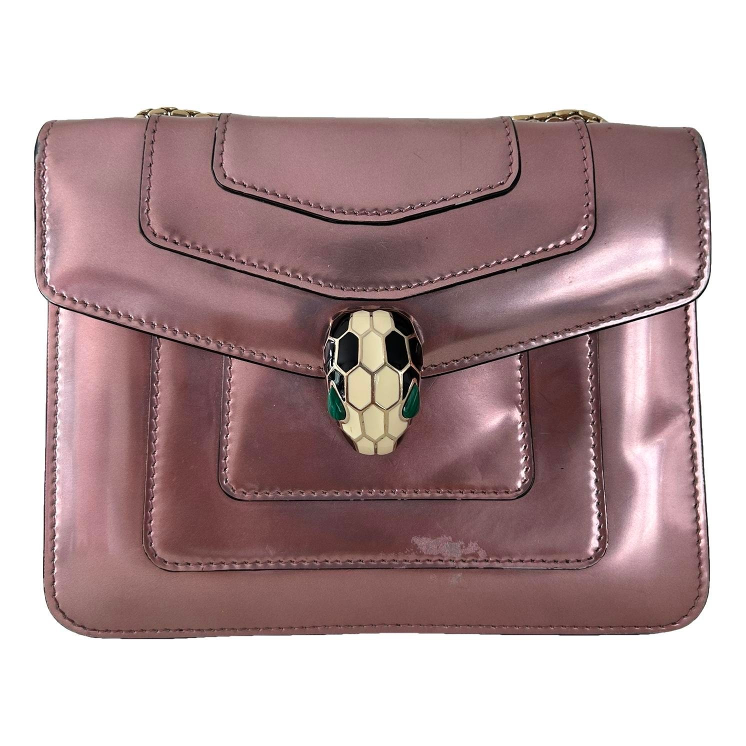 Serpenti patent leather handbag