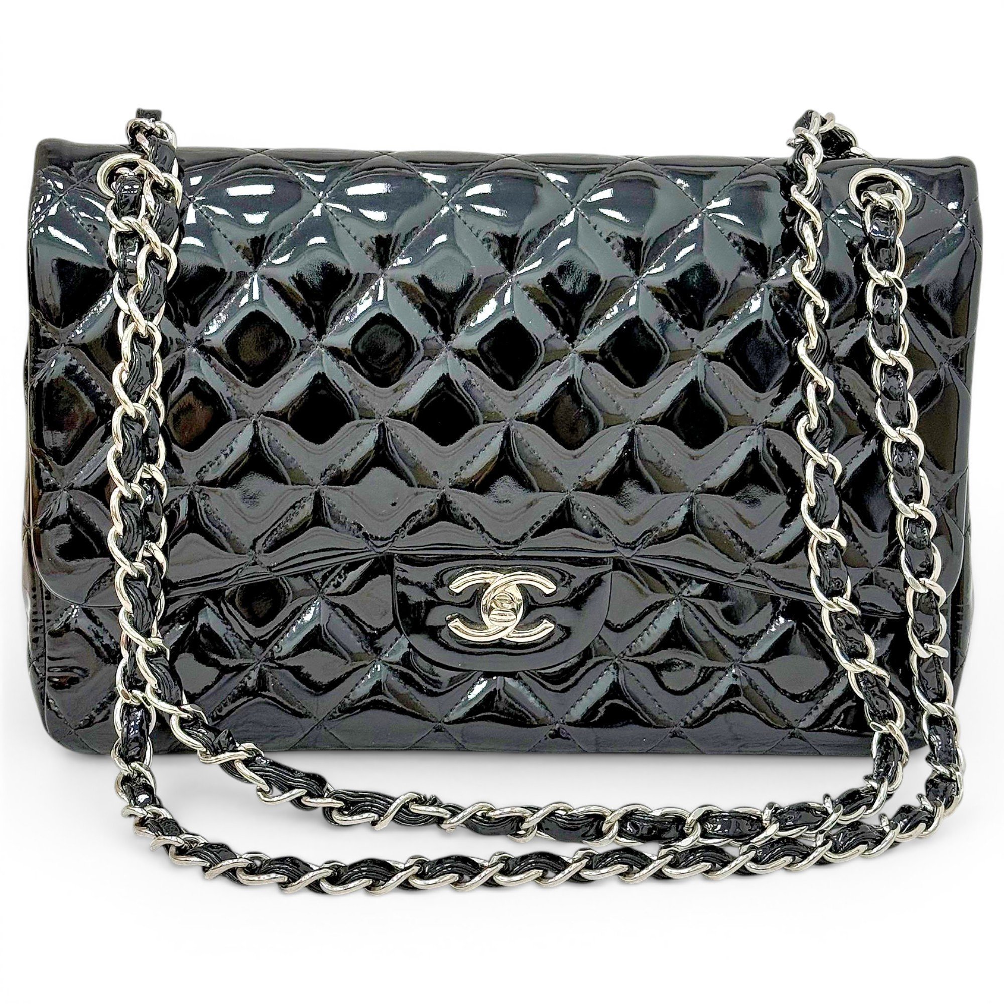 Timeless/Classique patent leather handbag