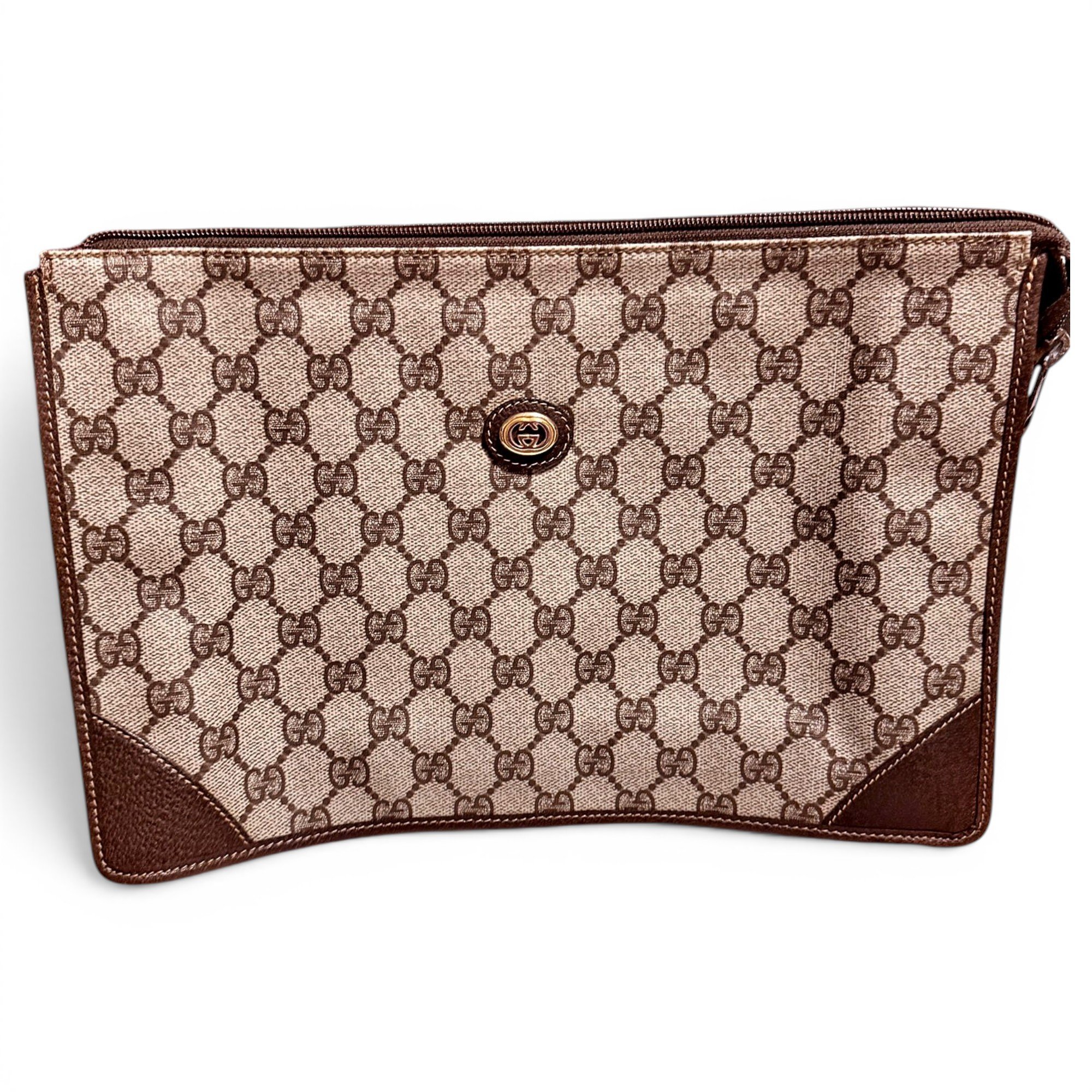 Leather clutch bag