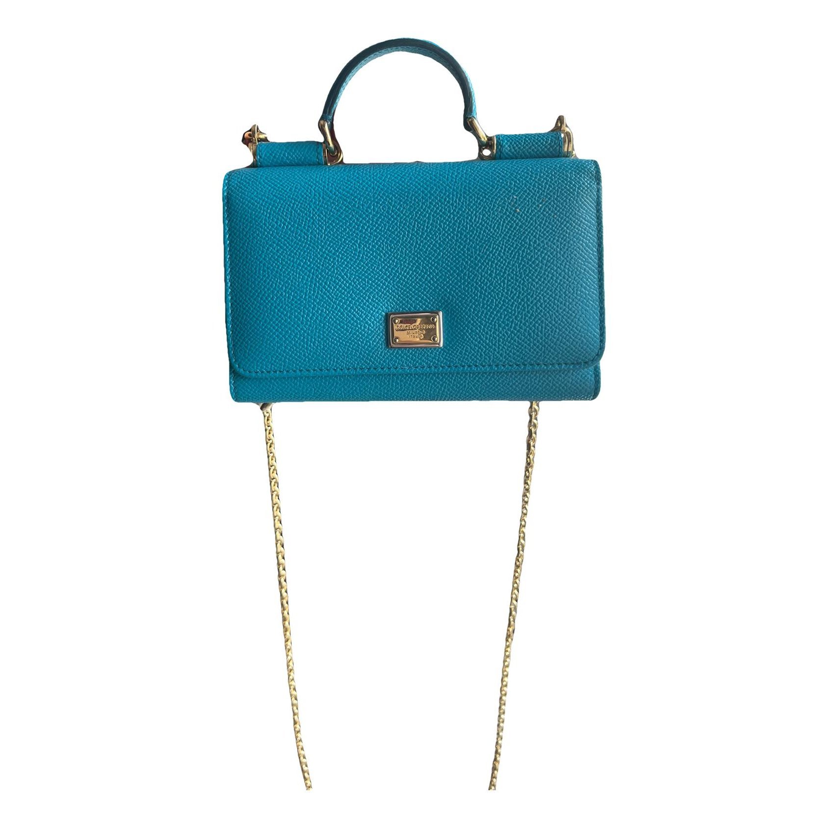 Dolce & Gabbana Sicily leather clutch bag
