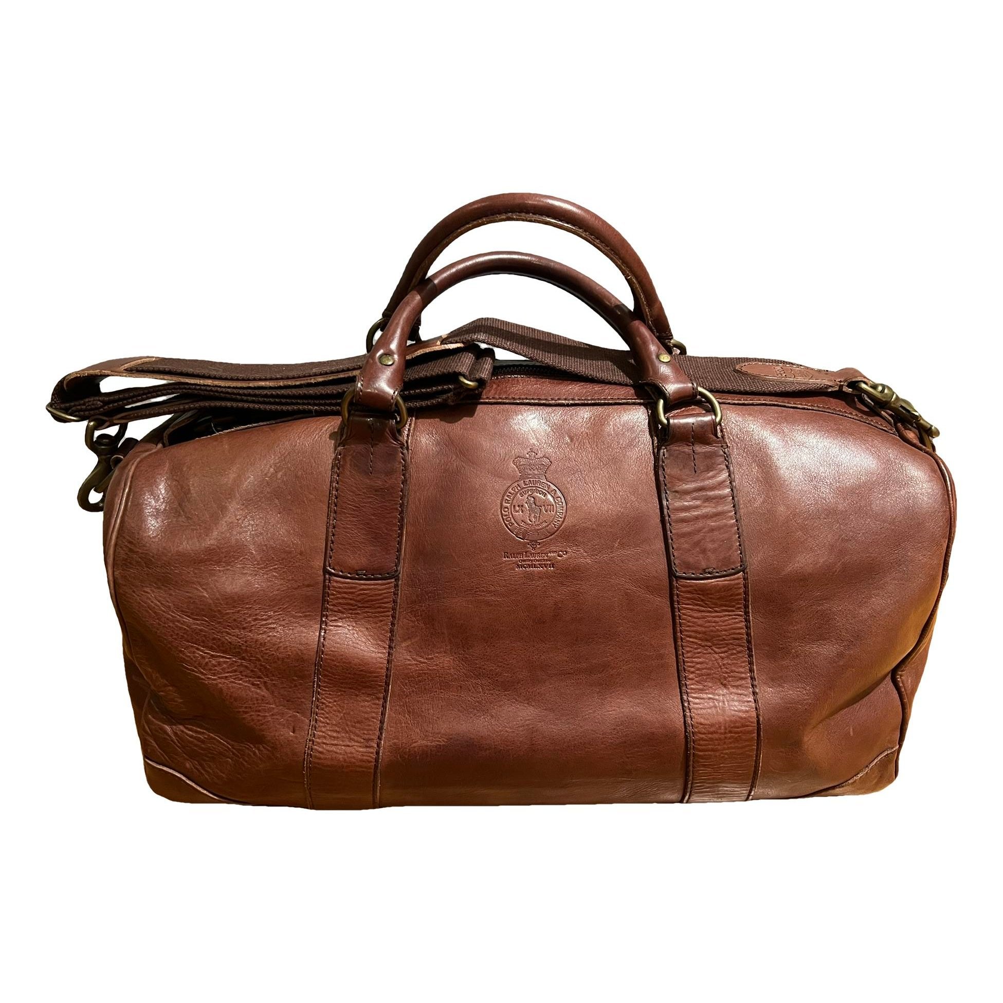 Leather travel bag