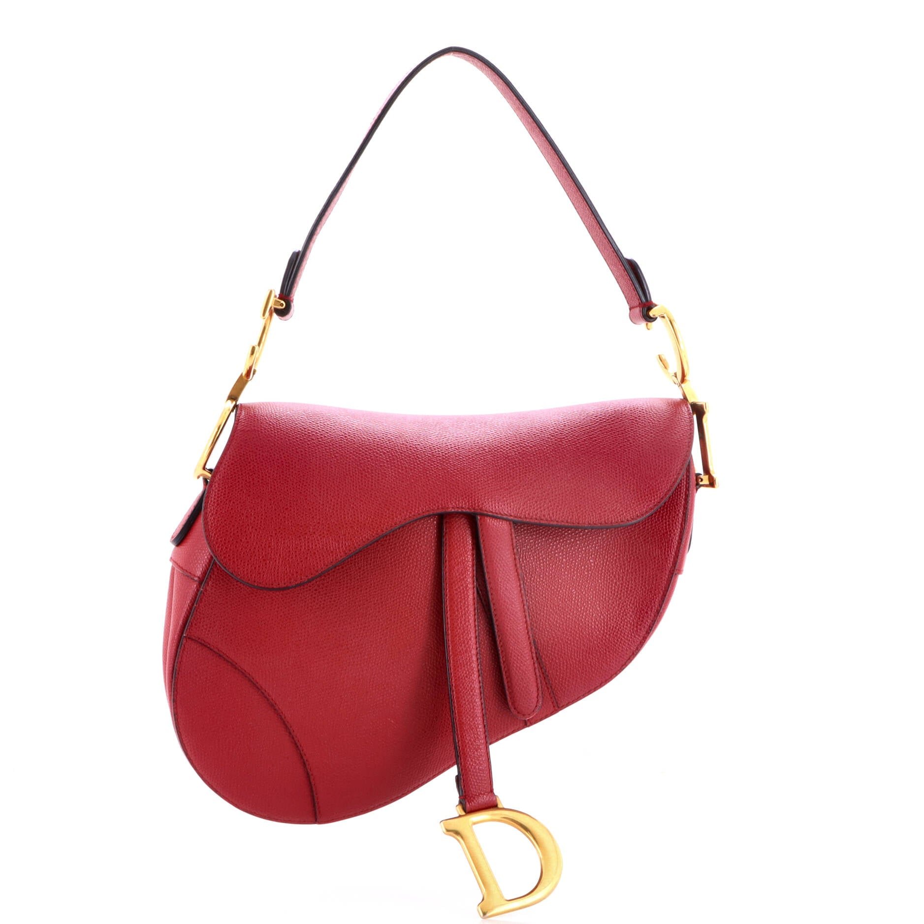 Saddle Handbag Leather Medium