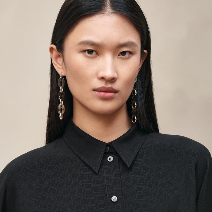 Noir Silk Blouse