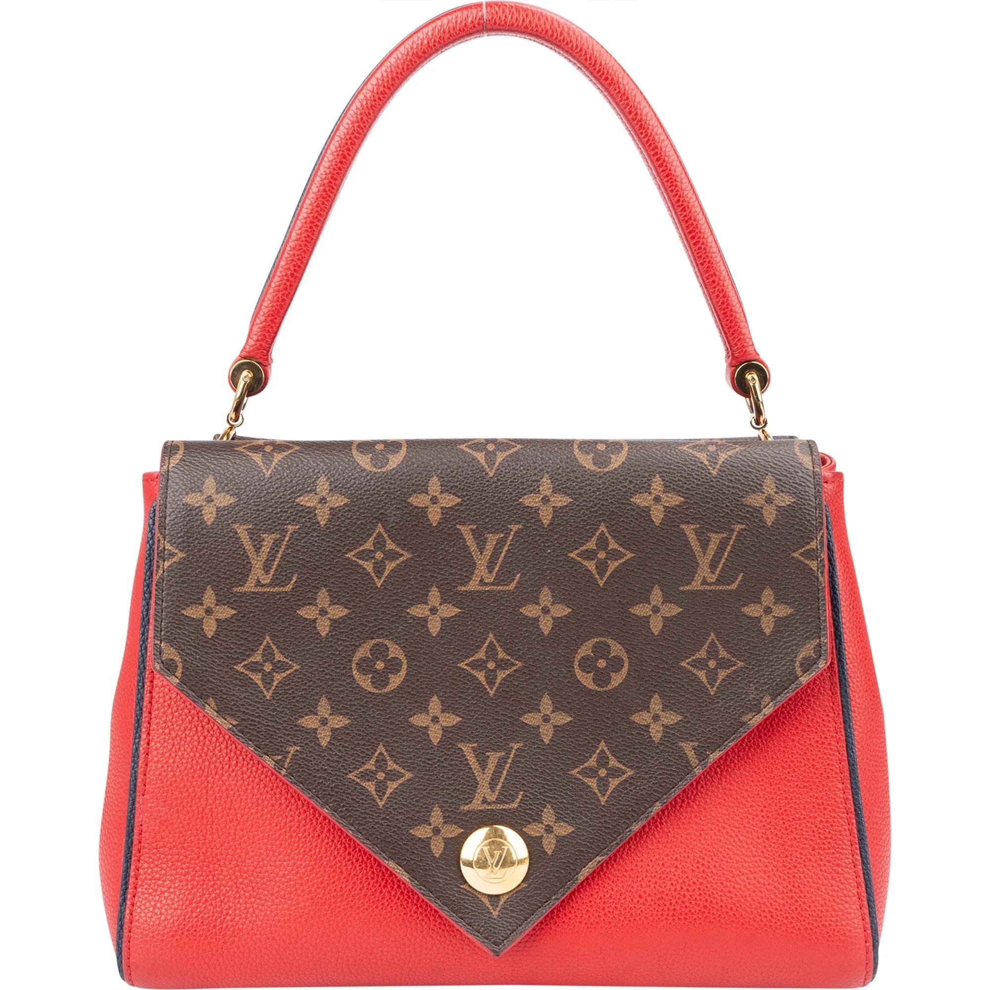 Double V leather handbag
