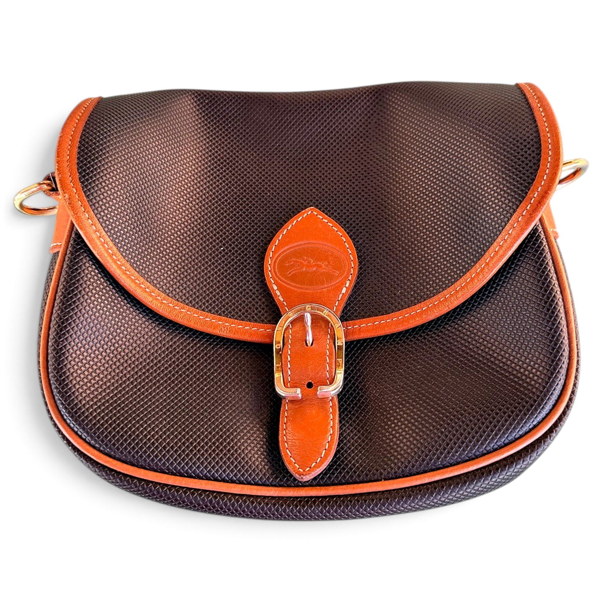 Pliage leather crossbody bag
