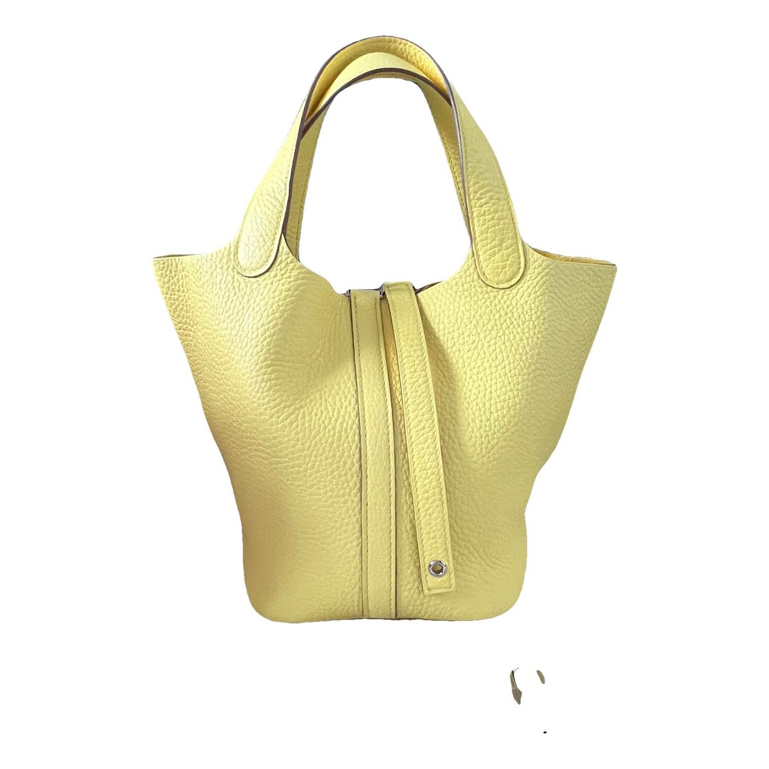 Hermes Picotin 18 Handbag Limoncello Clemence Leather