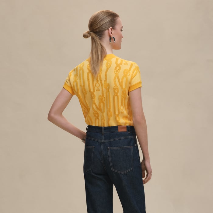 Jaune Mimosa "Palefroi Remix" Short Sleeve Sweater