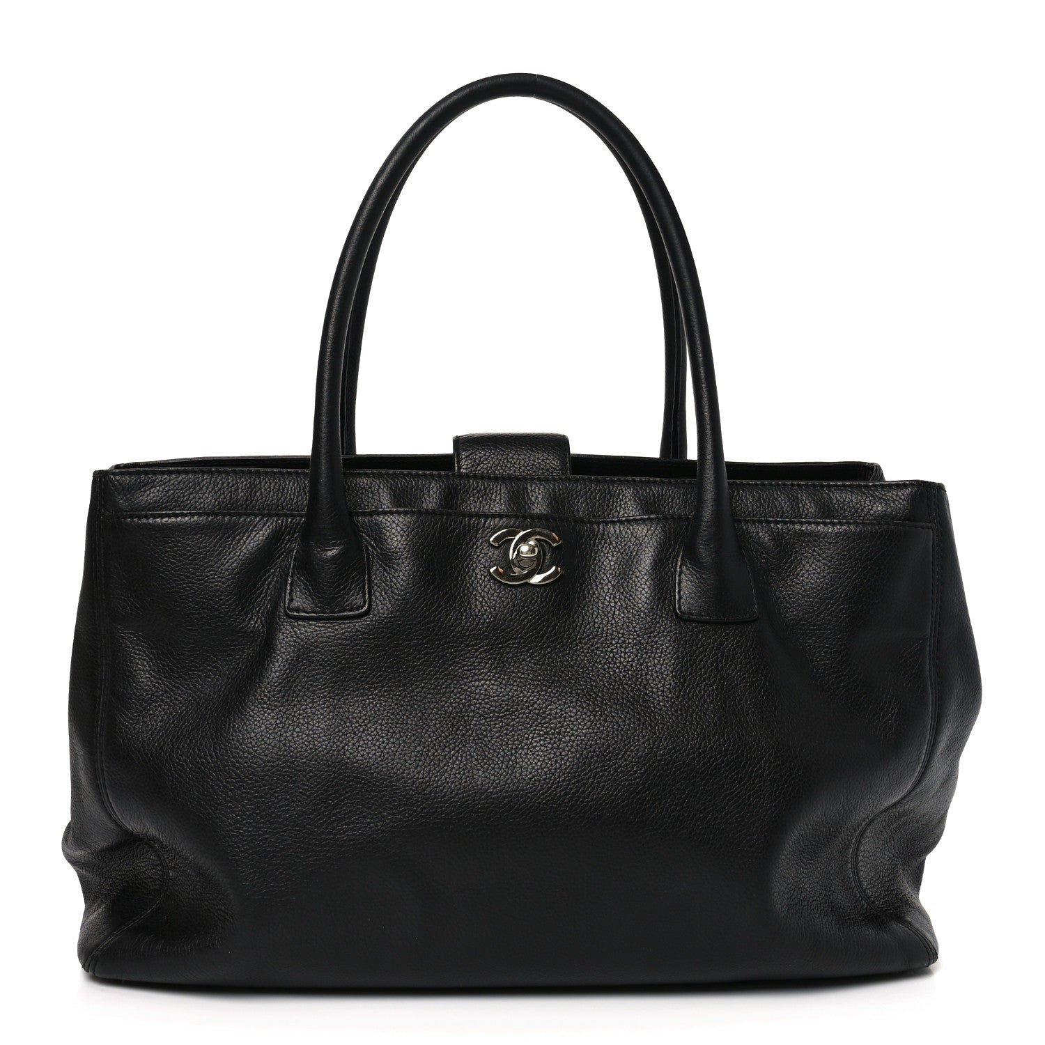 Chanel Calfskin Cerf Shopper Tote Black