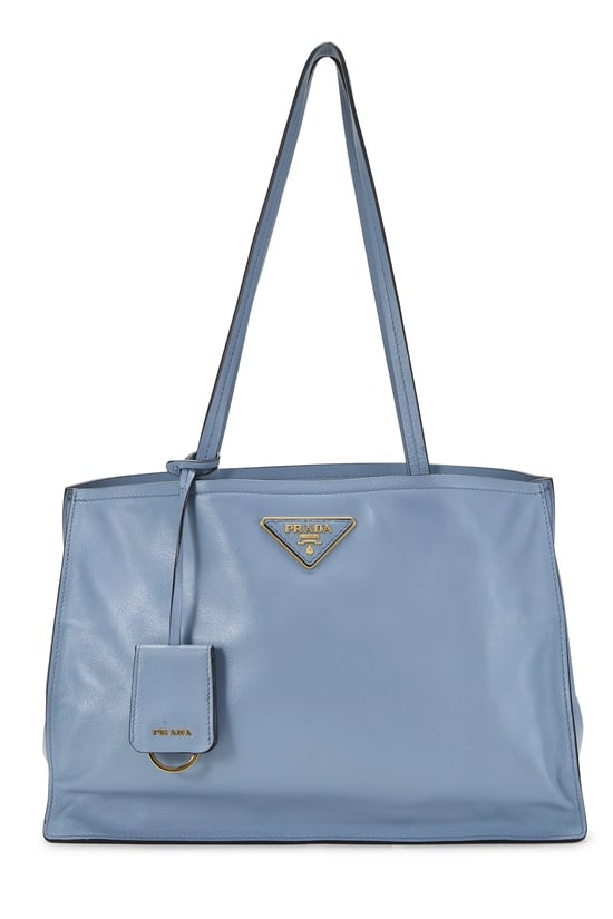 Blue Calfskin Leather Etiquette Bag