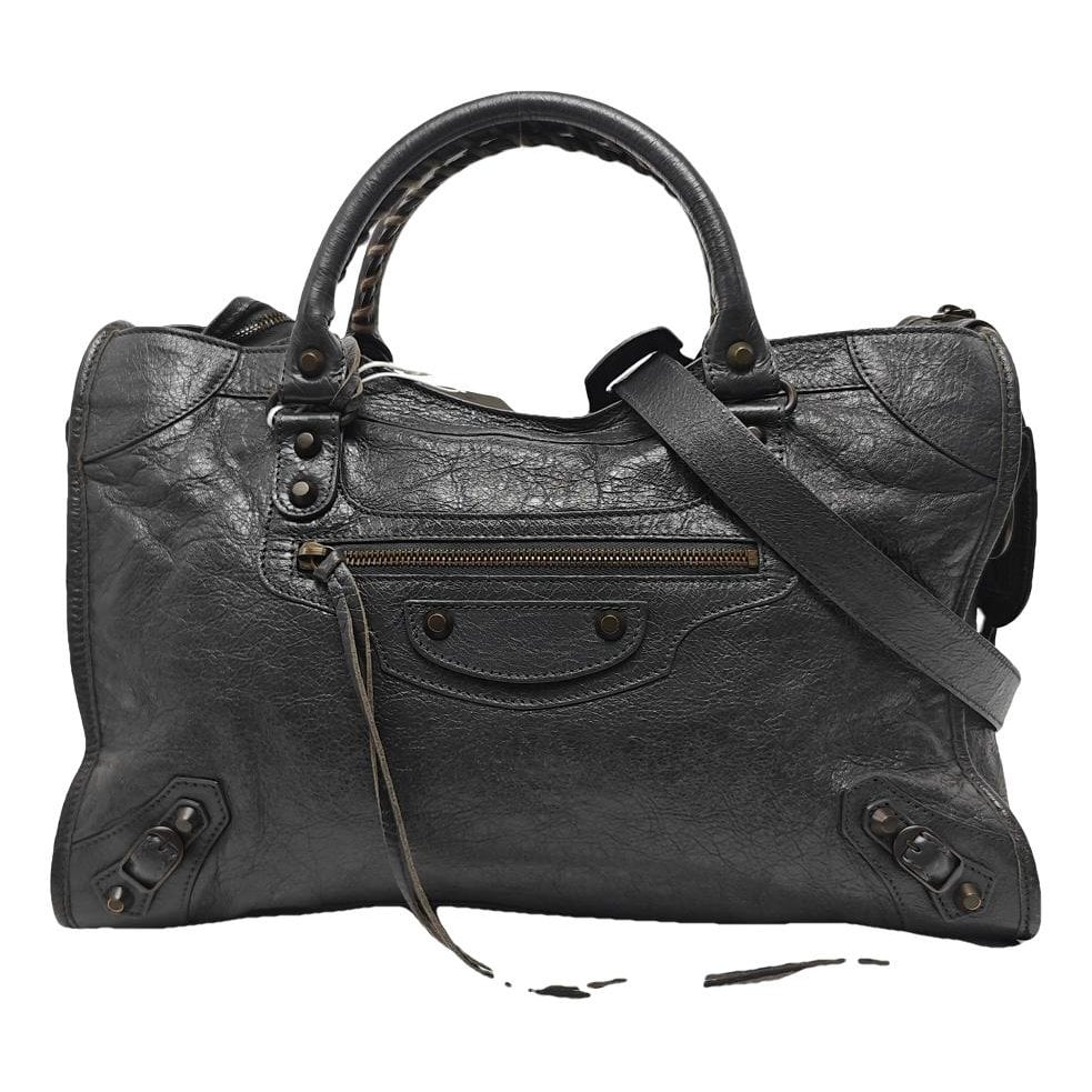 City leather handbag